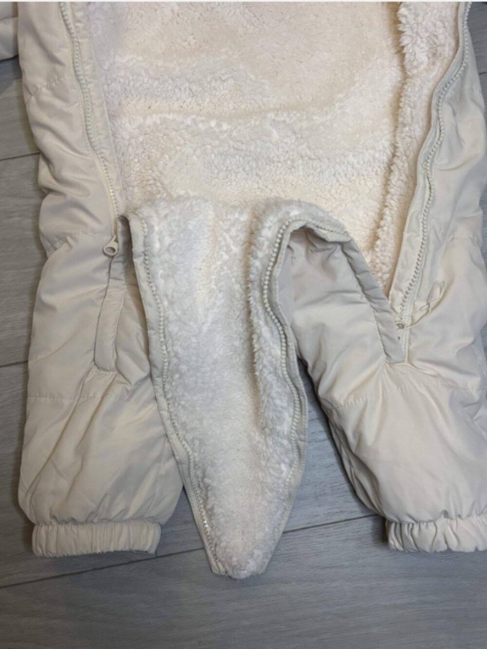 Zara Baby Neutral Hooded Puffer Snowsuit 12-18 Months Like New - Picture 4 of 9